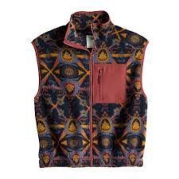 NEW SO Sherpa Cozy Vest Sz XL Aztec Southwestern Full zip - Picture 1 of 8